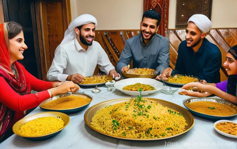 암만 시내 맛집 추천 - Prompt 1: Grand Traditional Mansaf Feast in Amman**